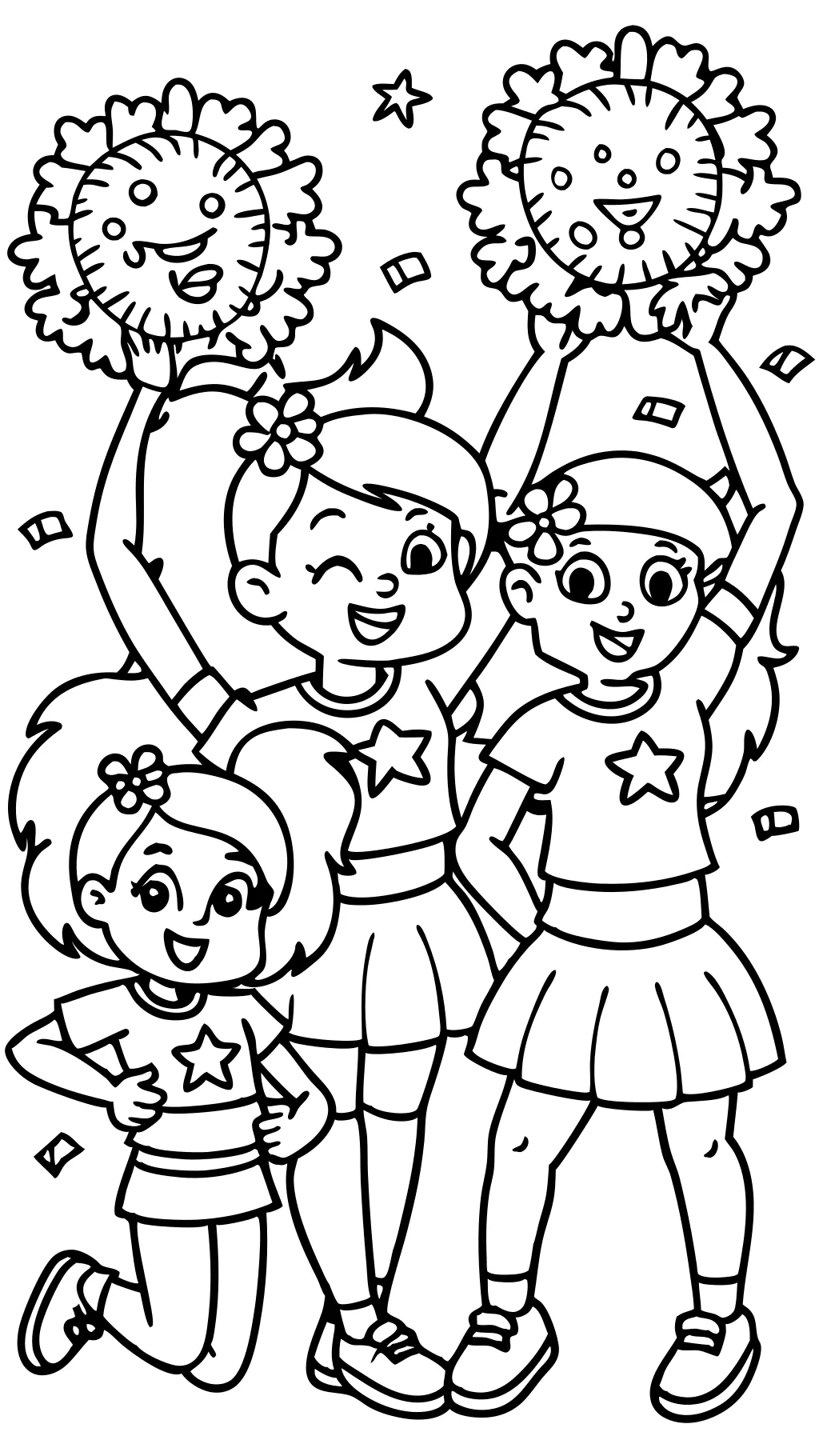 cheer coloring page